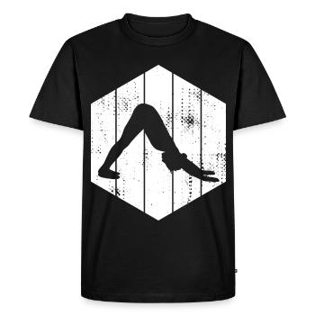 Croquis de Yogini - T-shirt Premium bio Homme - noir - Devant - Nico (187cm)