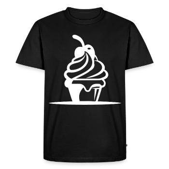 Graphique de crème glacée - T-shirt Premium bio Homme - noir - Devant - Nico (187cm)