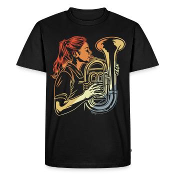 Tuba players - Men's Premium Organic T-Shirt - black - Front - Nico (187cm)