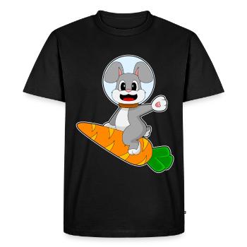 Rabbit Carrot - Men's Premium Organic T-Shirt - black - Front - Nico (187cm)