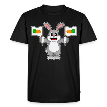 Rabbit Carrot - Men's Premium Organic T-Shirt - black - Front - Nico (187cm)