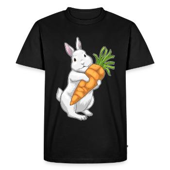 Rabbit Carrot - Men's Premium Organic T-Shirt - black - Front - Nico (187cm)