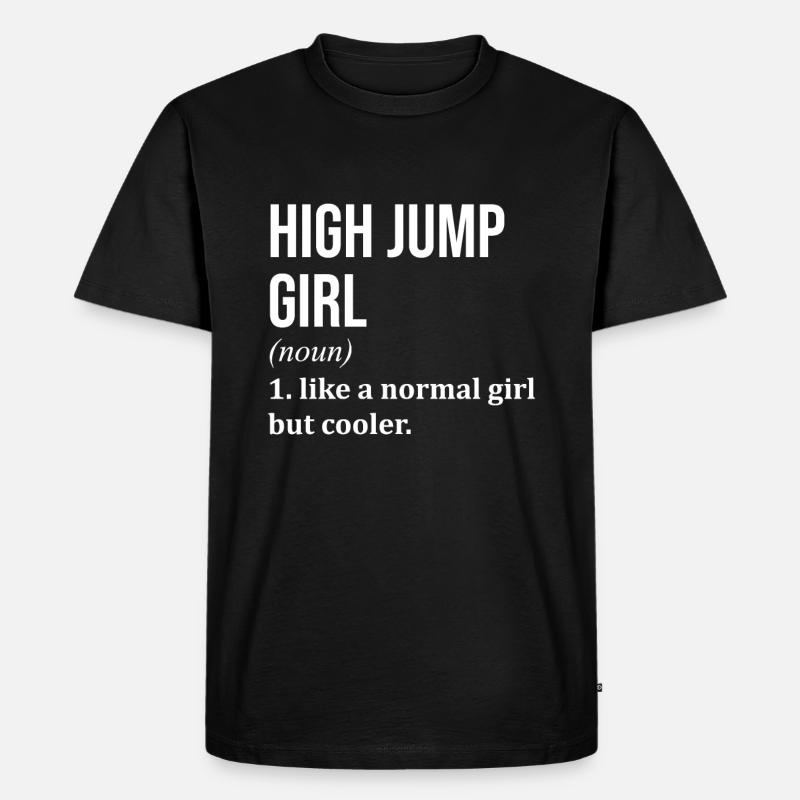 Hochsprung - Männer Premium Bio T-Shirt - Schwarz