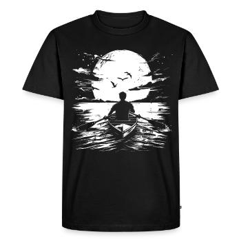 Rower Drawing - Men's Premium Organic T-Shirt - black - Front - Nico (187cm)
