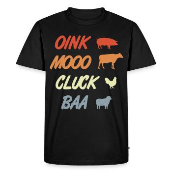 Animal sounds - Men's Premium Organic T-Shirt - black - Front - Nico (187cm)