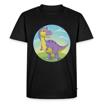 dinosaure mignon kawaii dessin animé clipart animal de compagnie - T-shirt Premium bio Homme - noir - Devant - Nico (187cm)
