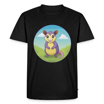 opossum mignon kawaii dessin animé clipart animal de compagnie - T-shirt Premium bio Homme - noir - Devant - Nico (187cm)