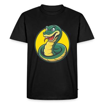 Anaconda Cute Kawaii Cartoon Clipart Pet Animal - Men's Premium Organic T-Shirt - black - Front - Nico (187cm)