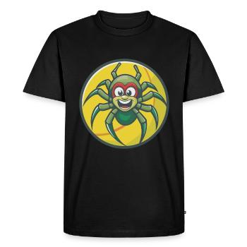 araignée mignon kawaii dessin animé clipart animal de compagnie - T-shirt Premium bio Homme - noir - Devant - Nico (187cm)