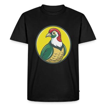Partridge Cute Kawaii Cartoon Clipart Pet Animal - Men's Premium Organic T-Shirt - black - Front - Nico (187cm)