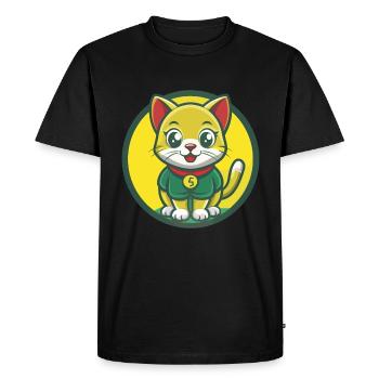chaton mignon kawaii dessin animé clipart animal de compagnie - T-shirt Premium bio Homme - noir - Devant - Nico (187cm)