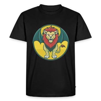 Manticore Cute Kawaii Cartoon Clipart Pet Animal - Men's Premium Organic T-Shirt - black - Front - Nico (187cm)