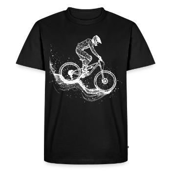 Dessin VTT - T-shirt Premium bio Homme - noir - Devant - Nico (187cm)