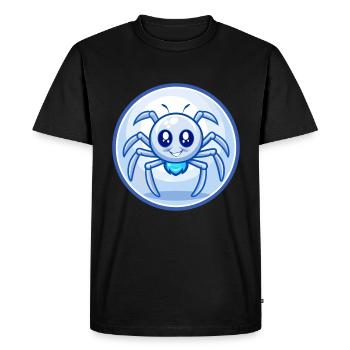 araignée bleu kawaii dessin animé personnage clipart animal de compagnie - T-shirt Premium bio Homme - noir - Devant - Nico (187cm)