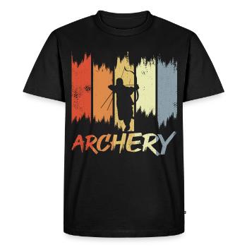 Archery - Men's Premium Organic T-Shirt - black - Front - Nico (187cm)