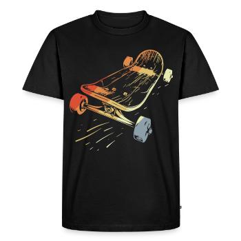 Skateboard Sketch Vintage Look - Men's Premium Organic T-Shirt - black - Front - Nico (187cm)
