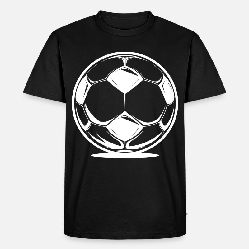 Fußball - Männer Premium Bio T-Shirt - Schwarz
