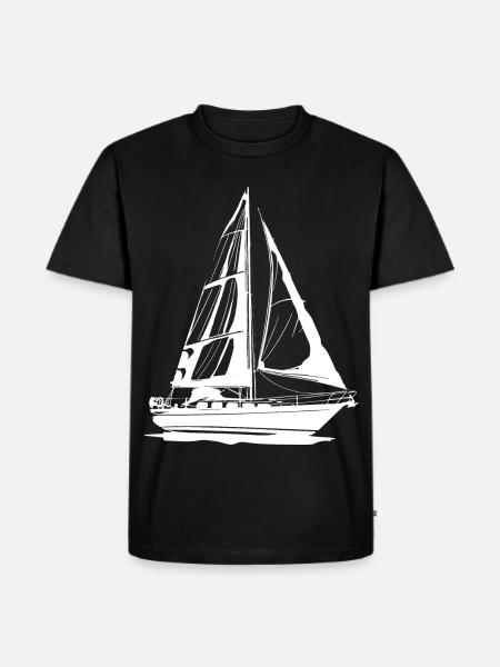 Dessin de voilier - T-shirt Premium bio Homme - noir