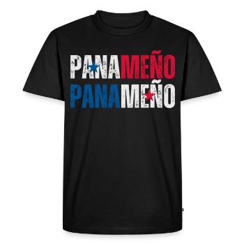 Panamanian flag, Panamanian pride - Men's Premium Organic T-Shirt - black - Front - Nico (187cm)