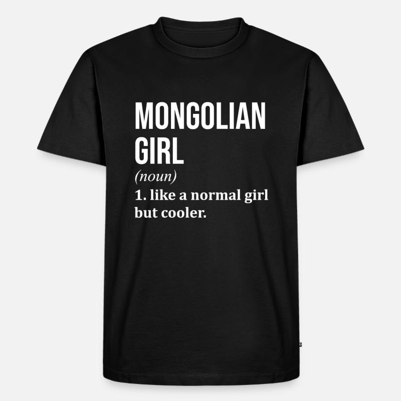 Mongolei - Männer Premium Bio T-Shirt - Schwarz