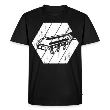 Dessin de la poupée de guitare - T-shirt Premium bio Homme - noir - Devant - Nico (187cm)