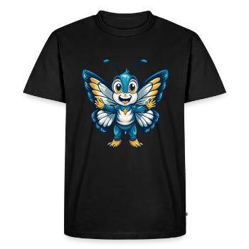 papillon cool kawaii dessin animé personnage clipart - T-shirt Premium bio Homme - noir - Devant - Nico (187cm)