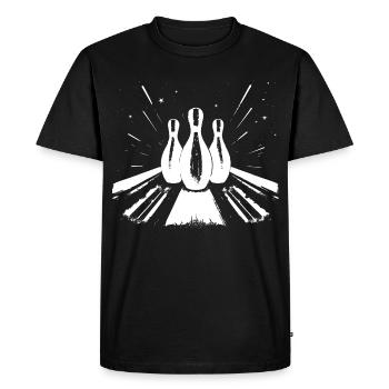 Bowling - T-shirt Premium bio Homme - noir - Devant - Nico (187cm)