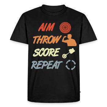 Darts Motivation - Men's Premium Organic T-Shirt - black - Front - Nico (187cm)