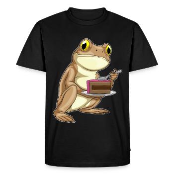 Gâteau de grenouille - T-shirt Premium bio Homme - noir - Devant - Nico (187cm)