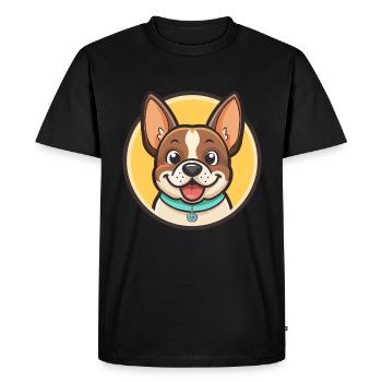 Castro Laboreiro race de chien dessin animé Kawaii Clipart - T-shirt Premium bio Homme - noir - Devant - Nico (187cm)