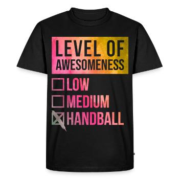 Handball Handball Handball - T-shirt Premium bio Homme - noir - Devant - Nico (187cm)