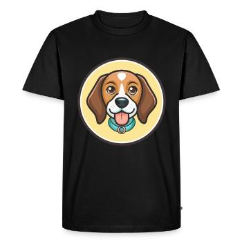 Deutsche Bracke, race de chien, dessin animé, Kawaii Clipart - T-shirt Premium bio Homme - noir - Devant - Nico (187cm)