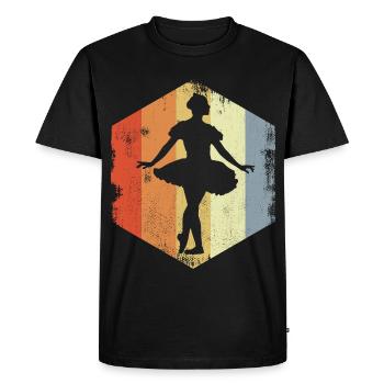 Ballet Girl Sketch Vintage Look - Men's Premium Organic T-Shirt - black - Front - Nico (187cm)