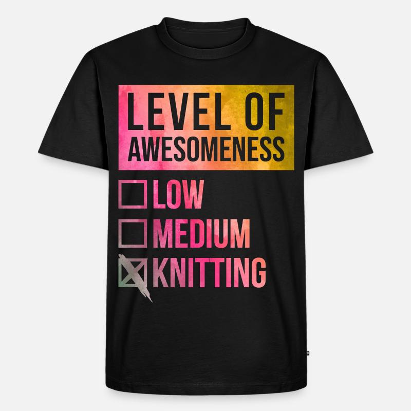 Knitting - Men's Premium Organic T-Shirt - black