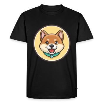 Jindo Dog Breed Cartoon Kawaii Clipart Animal Pet - Men's Premium Organic T-Shirt - black - Front - Nico (187cm)