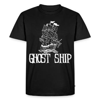 Bateau fantôme - T-shirt Premium bio Homme - noir - Devant - Nico (187cm)