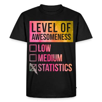 Statistiques Statistiques Statistiques - T-shirt Premium bio Homme - noir - Devant - Nico (187cm)