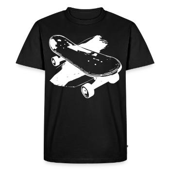 Skateboard Sketch - Men's Premium Organic T-Shirt - black - Front - Nico (187cm)