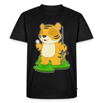 Tiger Billiard Cue - Men's Premium Organic T-Shirt - black - Front - Nico (187cm)