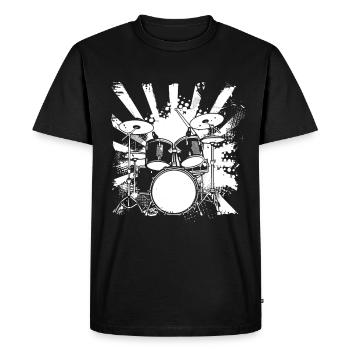 Dessin de piège - T-shirt Premium bio Homme - noir - Devant - Nico (187cm)