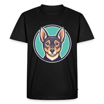 Abyssin Sand Terrier Chien Race Dessin animé Kawaii - T-shirt Premium bio Homme - noir - Devant - Nico (187cm)