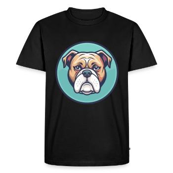 Alapaha Blue Blood Bulldog Dog Breed Funny Cartoon - Men's Premium Organic T-Shirt - black - Front - Nico (187cm)