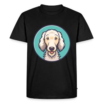 Bedlington Terrier Dog Breed Cartoon Kawaii - Men's Premium Organic T-Shirt - black - Front - Nico (187cm)