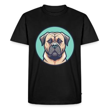 Boerboel Chien Race Coloré Dessin animé Kawaii Clipart - T-shirt Premium bio Homme - noir - Devant - Nico (187cm)