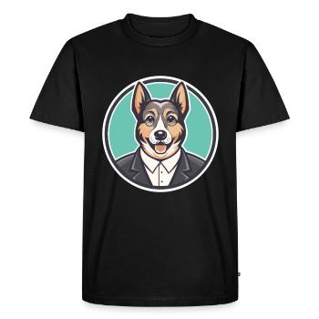 Castro Laboreiro Chien Race Dessin animé Kawaii Clipart - T-shirt Premium bio Homme - noir - Devant - Nico (187cm)
