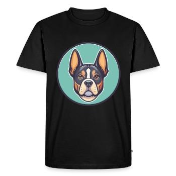 Braque Saint Germain Chien Race Dessin Animé Kawaii Pet - T-shirt Premium bio Homme - noir - Devant - Nico (187cm)