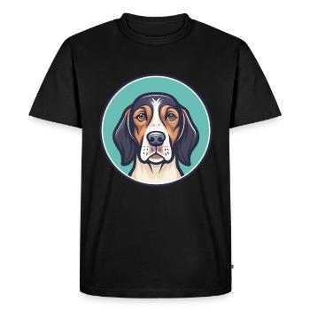 Bruno Jura Chien Chien Race Dessin animé Kawaii Clipart - T-shirt Premium bio Homme - noir - Devant - Nico (187cm)