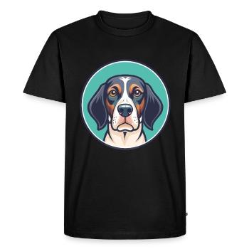 Burgos pointeur chien race dessin animé Kawaii Clipart - T-shirt Premium bio Homme - noir - Devant - Nico (187cm)