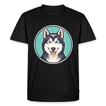 Chien chien chien Labrador Labrador Race Dessin animé Kawaii - T-shirt Premium bio Homme - noir - Devant - Nico (187cm)
