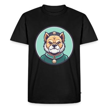Chinese Imperial Dog Breed Cartoon Kawaii Clipart - Men's Premium Organic T-Shirt - black - Front - Nico (187cm)